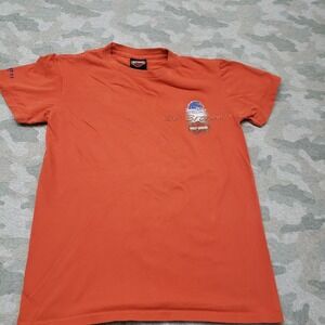 Harley Davidson Shirt Youth Small Orange Short Sleeve Motorcycle‎ Boise Broncos